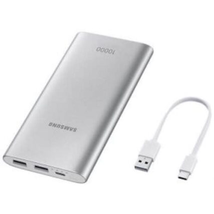 Samsung Fast Advanced Charge Power Bank Battery Pack 15w 10000 Mah With Type-c Cable - Silver.