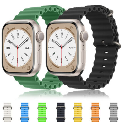 Apple Watch Ultra Compatible Apple Watch Ocean Loop wrist Band Strap -Black, Green , Blue