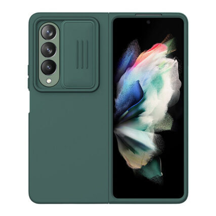 Nillkin Samsung Galaxy Z Fold 3 Phone Case - CamShield Silky Silicone Case With Slide Camera Cover
