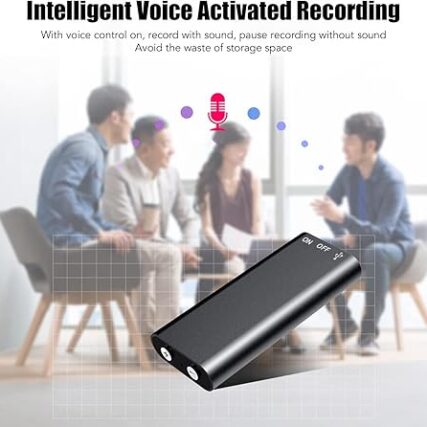 Mini Portable 8GB Digital Voice Recorder for Lectures and Conferences -Black