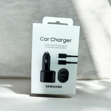 SAMSUNG CAR CHARGER super Fast Charging 2.0 Dual Port (45W & 15W)