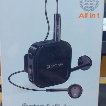 DAVIN WIRELESS SPORTS HEADSET HIFI BASS, COMPACT CLIP DESIGN