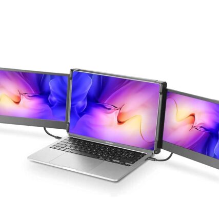 Portable Laptop Monitor Extender,for Laptop HDMI USB C Screens Extender FHD 1080P, Plug-Play Tri-Screen for 14” Laptops