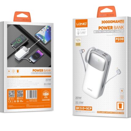 LDNIO Fast Charging Power Banks  30000mAh
