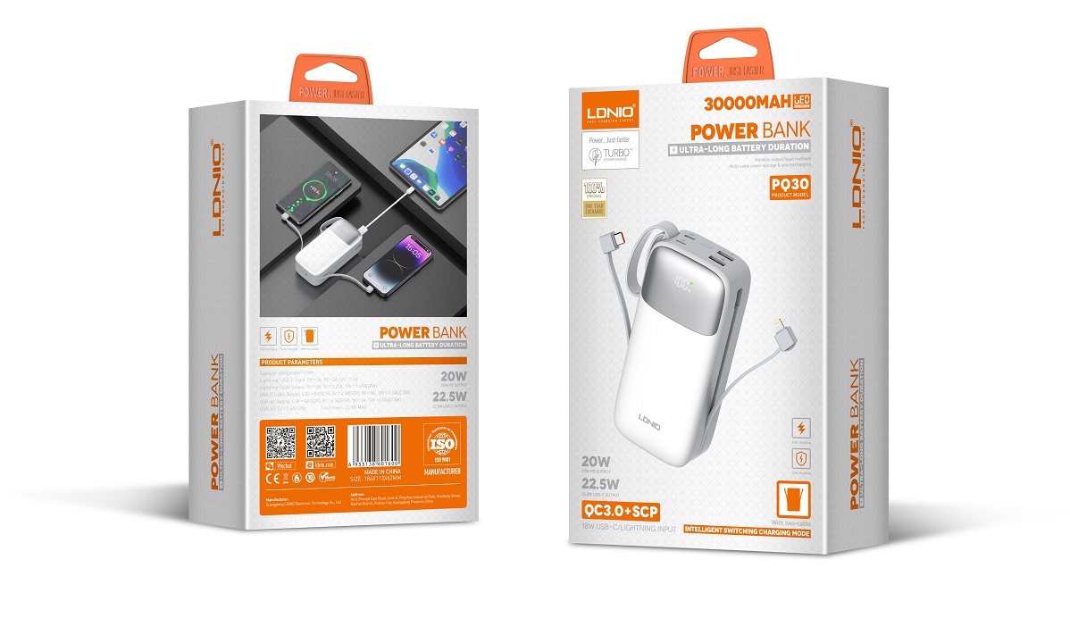 LDNIO Fast Charging Power Banks 30000mAh