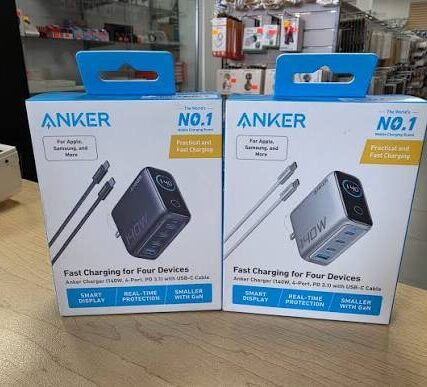 Anker Charger (140W, 4-Port, PD 3.1) with USB-C Cable