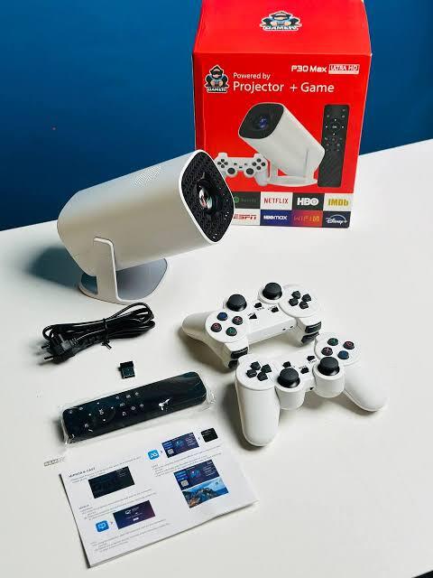 P30 Max Projector and Game Console (with 2 Wireless Controllers)