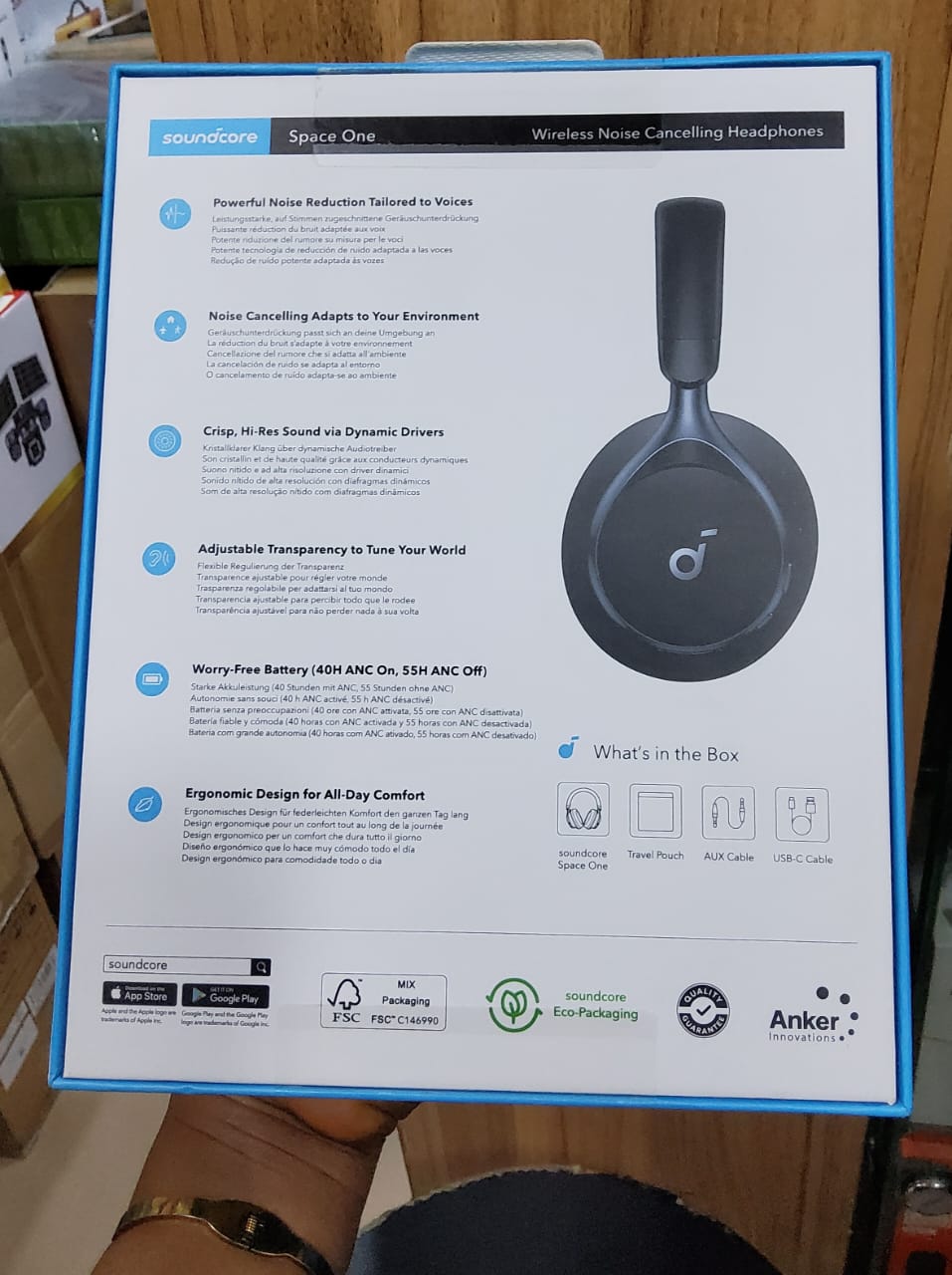Anker SoundCore Space One Active Noise Cancelling Headphones - Image 3