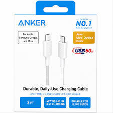 Anker USB-C Cable (3ft, 60w,Braided) Durable, Daily-Use Charging Cable - Image 2