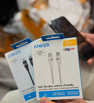 Anker USB-C Cables (3 ft, 240w,Upcycled-Braided) for Apple, Samsung, and More