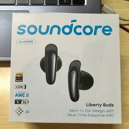 Soundcore Liberty Buds by Anker Wireless Earbuds, Semi-in-Ear Design with Real-Time Adaptive ANC