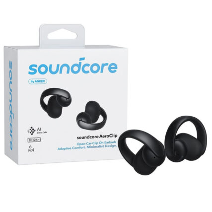 Soundcore AeroClip by Anker Open Ear Earbuds, Adaptive Comfort and Minimalist Design