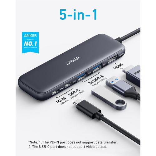 Anker 332 USB-C Hub (5-in-1) with 4K HDMI Display - Image 3