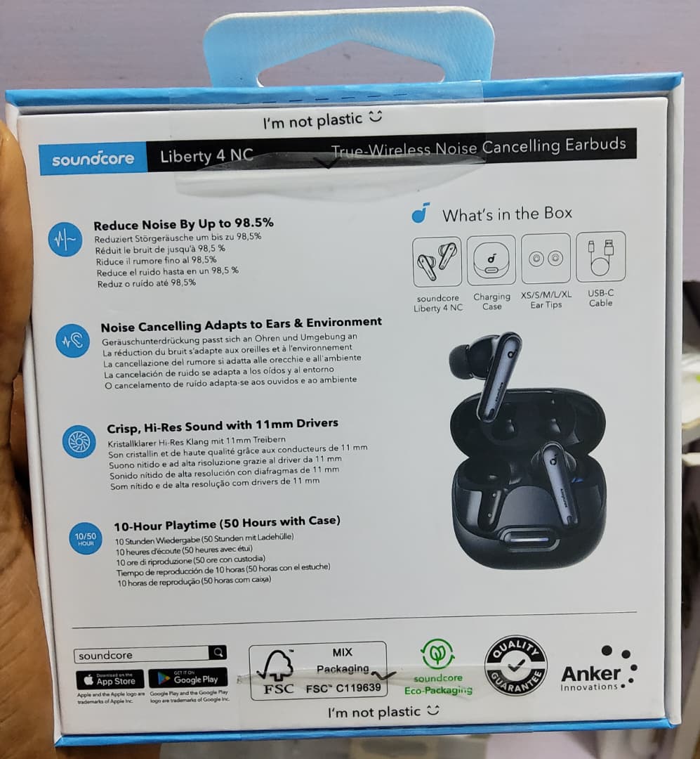 Anker SoundCore Liberty 4 NC Wireless Noise Cancelling Earbuds - Image 3