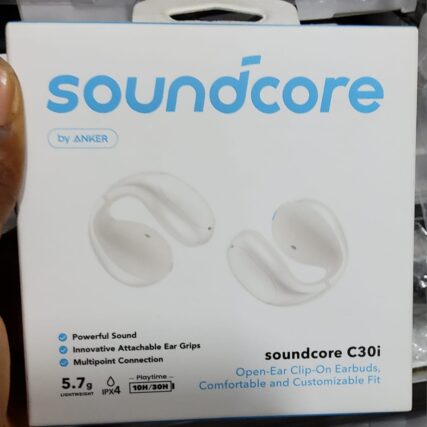Soundcore C30i by Anker, Open-Ear Earbuds, Clip-On Earbuds, Comfortable and Customizable Fit